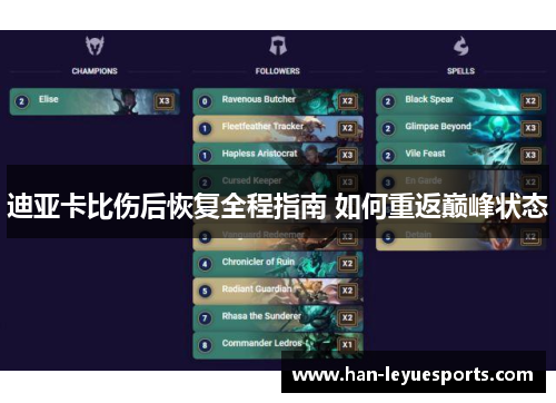 迪亚卡比伤后恢复全程指南 如何重返巅峰状态